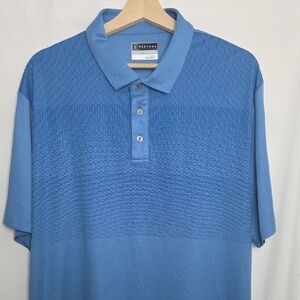 PGA Tour Men's Tour Soft Textured Blue Polo